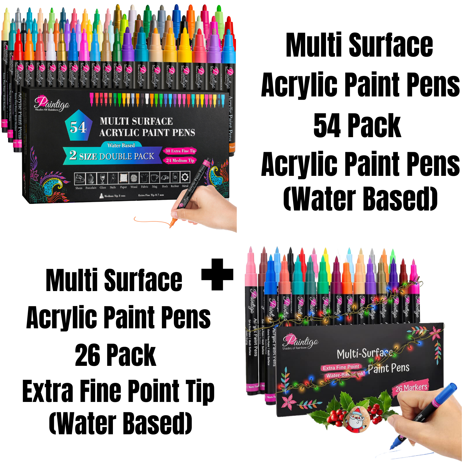 PAINTIGO 26 Paint Pens Paint Markers, Acrylic Paint Pens For Rock
